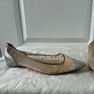 Louboutin Follies Strass Ballerina Flat